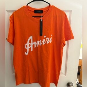 AMIRI $610 Retail! Vibrant Orange Cotton T-Shirt